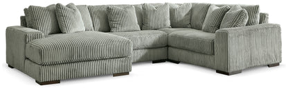 The Furniture Outlets - Ashley Furniture - Lindyn Sectional - RAF 4-Piece Sectional with Chaise / Fog - 21105S17