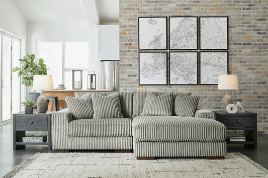 The Furniture Outlets - Ashley Furniture - Lindyn Sectional - RAF 6-Piece Sectional / Ivory - 21104S20