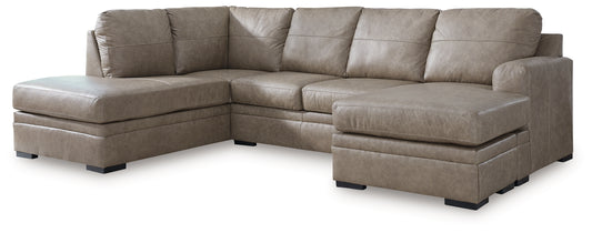 The Furniture Outlets - Ashley Furniture - Amuleto Sectional - RAF 2-Piece Sectional with Chaise / Desert - 22405S2