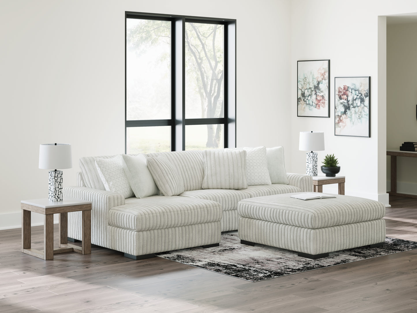 The Furniture Outlets - Ashley Furniture - Stupendous Sectional - LAF 2-Piece Sectional with Chaise / Alloy - 25903S7