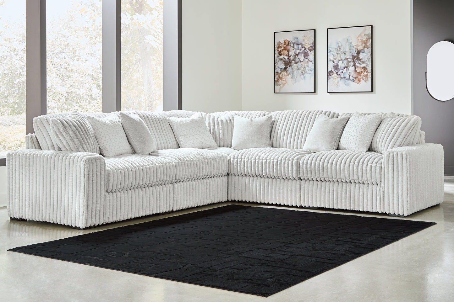 The Furniture Outlets - Ashley Furniture - Stupendous Sectional - RAF 5-Piece Sectional / Alloy - 25903S24