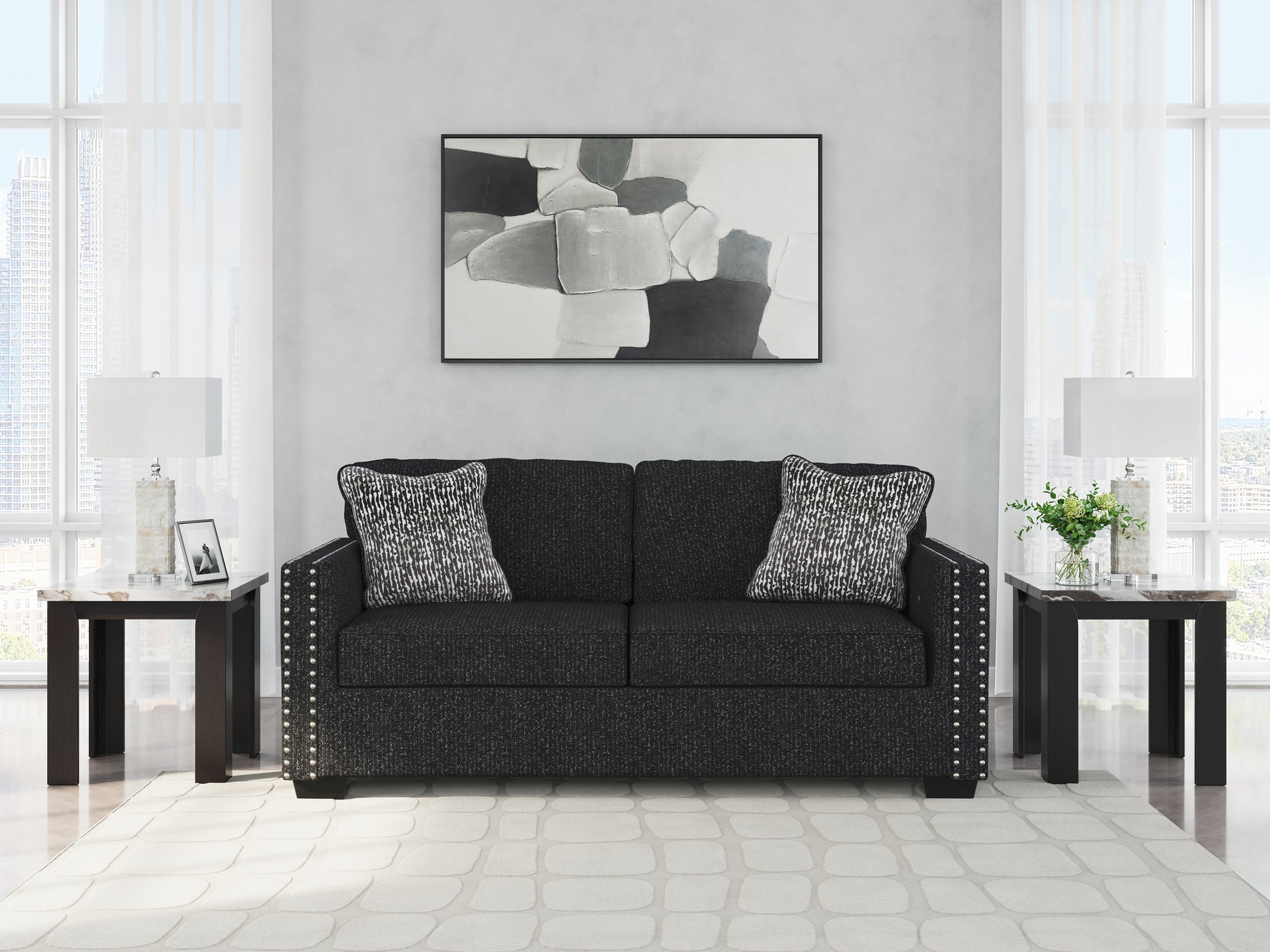 The Furniture Outlets - Ashley Furniture - Jasmine Peaks Living Room - Loveseat / Coal - 2890435