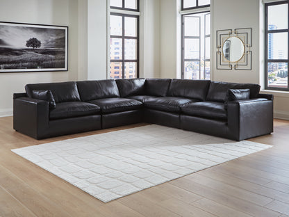 The Furniture Outlets - Ashley Furniture - Emilia Sectional - RAF 5-Piece Sectional / Black - 30902S4