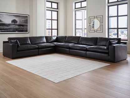 The Furniture Outlets - Ashley Furniture - Emilia Sectional - RAF 6-Piece Sectional / Black - 30902S5