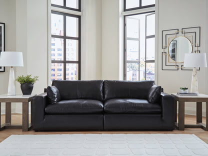 The Furniture Outlets - Ashley Furniture - Emilia Sectional - RAF 2-Piece Sectional Loveseat / Black - 30902S1
