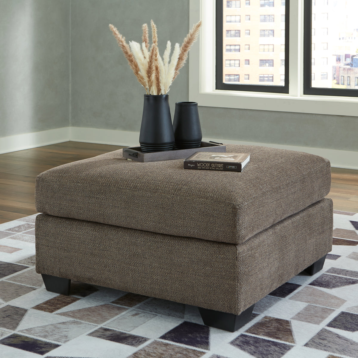 The Furniture Outlets - Ashley Furniture - Mahoney Living Room - Oversized Accent Ottoman / Chocolate - 3100508