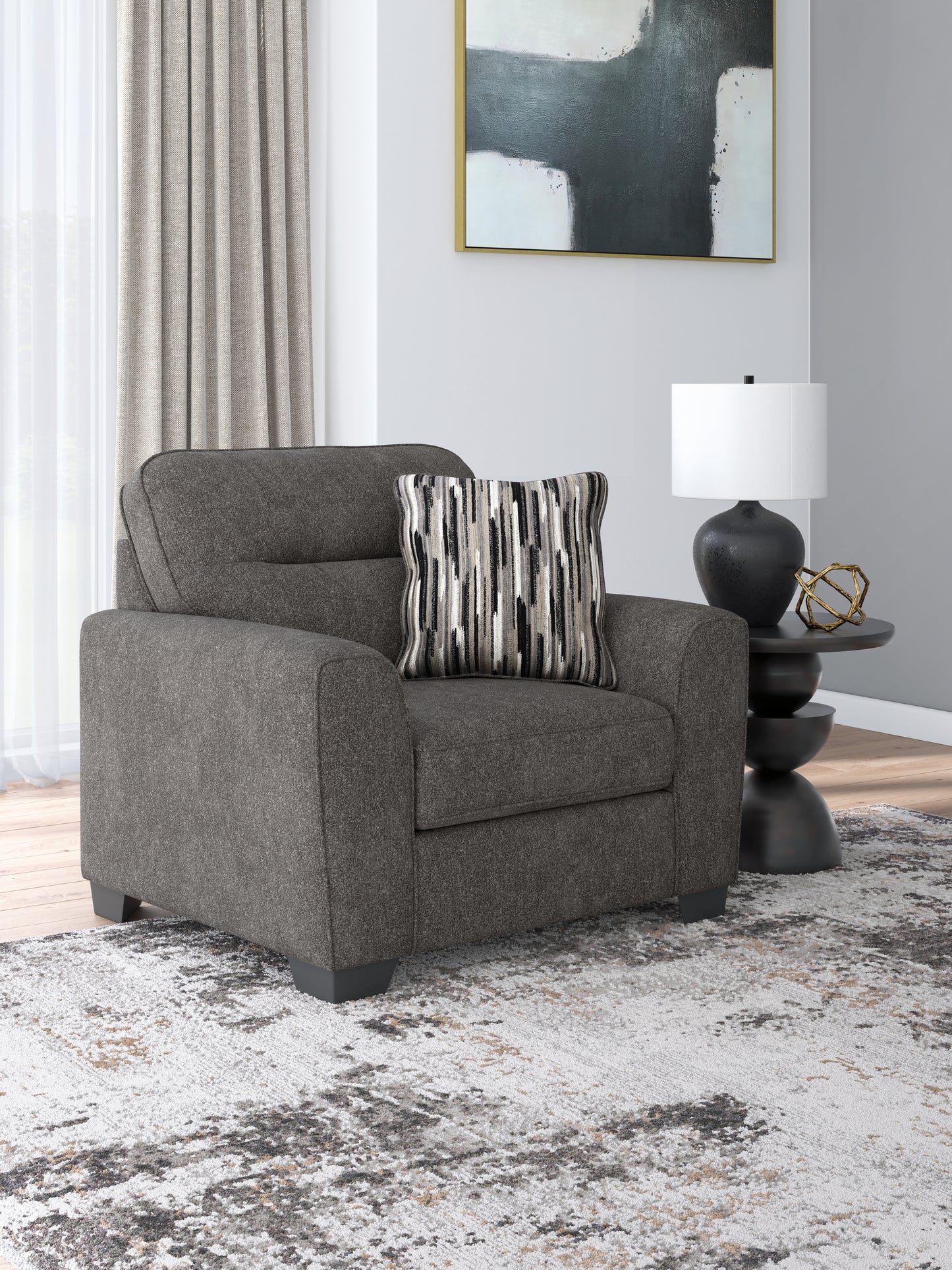 The Furniture Outlets - Ashley Furniture - Olten Living Room - Chair and a Half / Graphite - 3130523