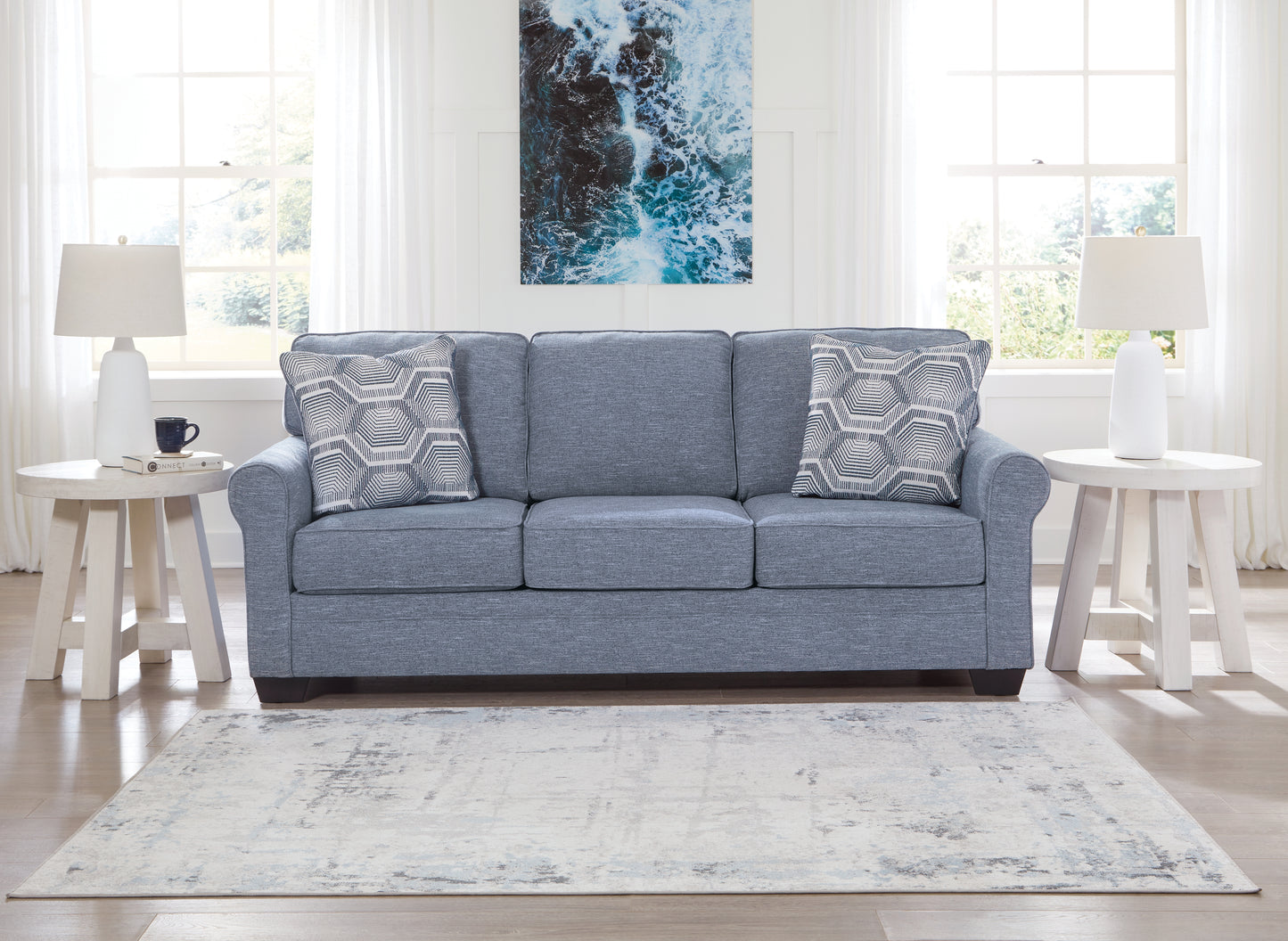 The Furniture Outlets - Ashley Furniture - Carissa Manor Living Room - Sofa / Denim - 3260438