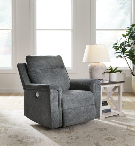 The Furniture Outlets - Ashley Furniture - Barnsana Living Room - Power Rocker Recliner / Gravel - 3320298