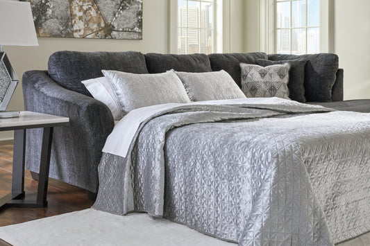 The Furniture Outlets - Ashley Furniture - Biddeford Sectional - RAF 2-Piece Sectional with Chaise / Shadow - 35504S1