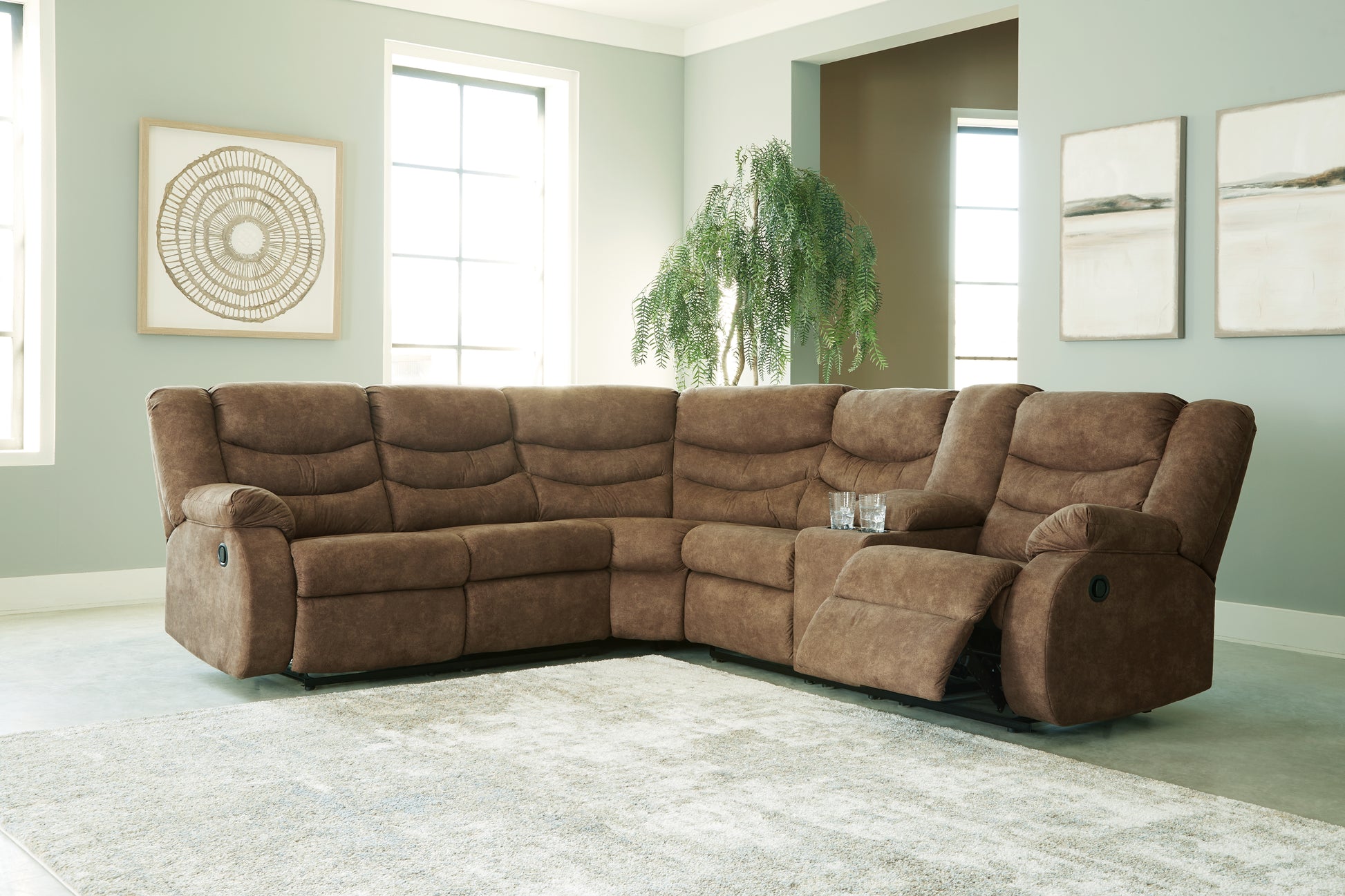 The Furniture Outlets - Ashley Furniture - Partymate Sectional - 2-Piece Reclining Sectional / Slate - 36903S2