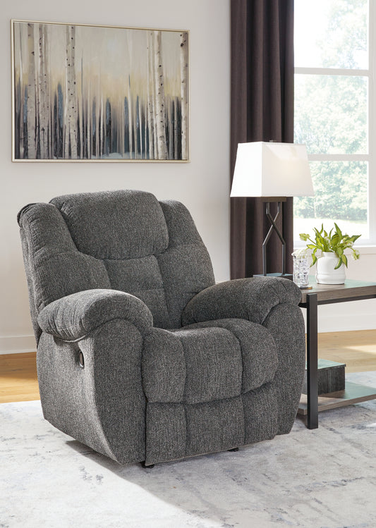 The Furniture Outlets - Ashley Furniture - Foreside Living Room - Rocker Recliner / Charcoal - 3810425