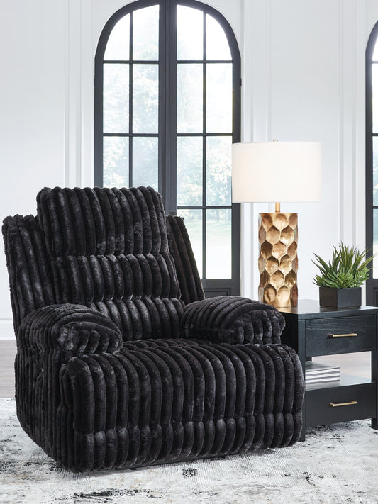 The Furniture Outlets - Ashley Furniture - Rhine Falls Living Room - DBL REC PWR Loveseat w/Console / Onyx - PC4280596