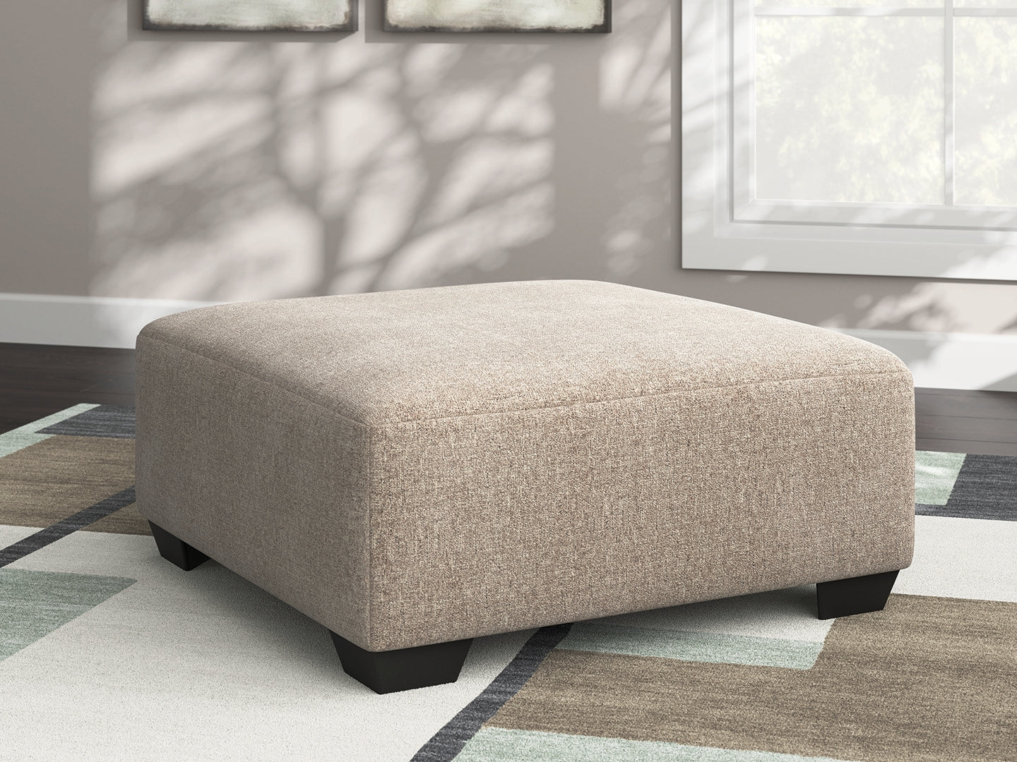 The Furniture Outlets - Ashley Furniture - Newellen Living Room - Oversized Accent Ottoman / Hemp - 4840408