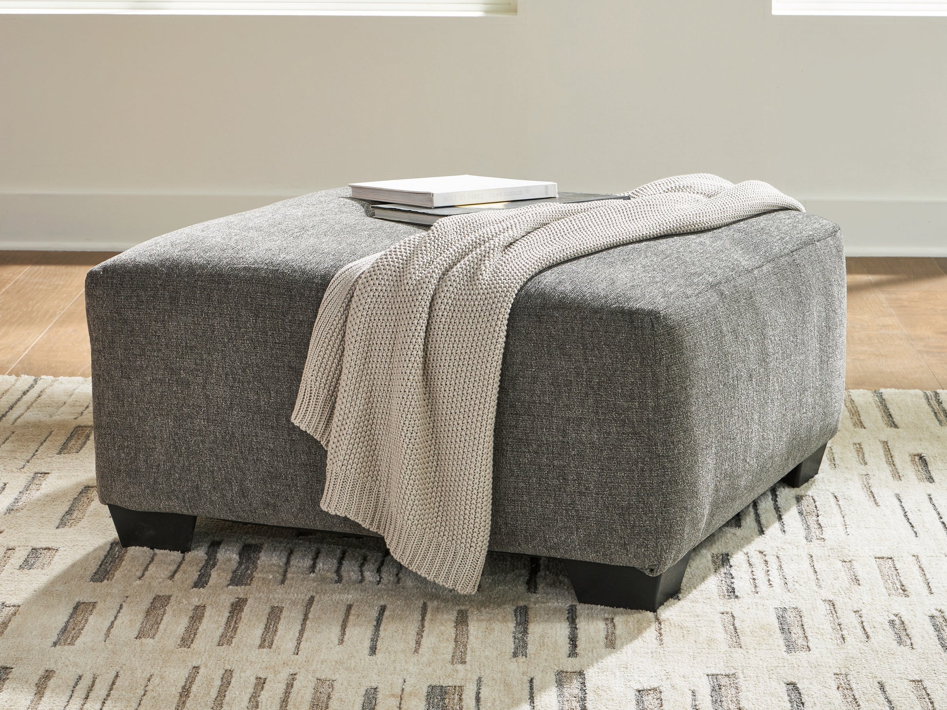 The Furniture Outlets - Ashley Furniture - Revenna Living Room - Oversized Accent Ottoman / Greystone - PC4840508