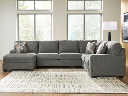 The Furniture Outlets - Ashley Furniture - Revenna Sectional - RAF 3-Piece Sleeper Sectional with Chaise / Greystone - PC48405S5