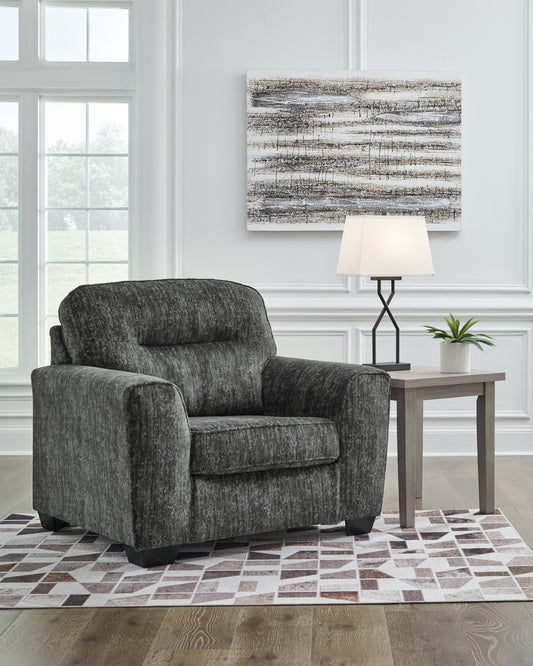 The Furniture Outlets - Ashley Furniture - Lonoke Living Room - Loveseat / Gunmetal - 5050435
