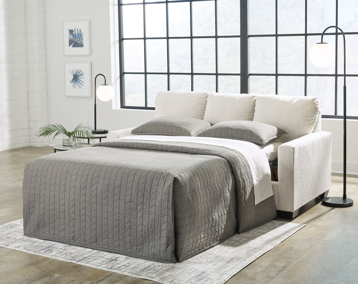 The Furniture Outlets - Ashley Furniture - Rannis Living Room - Full Sofa Sleeper / Snow - 5360336