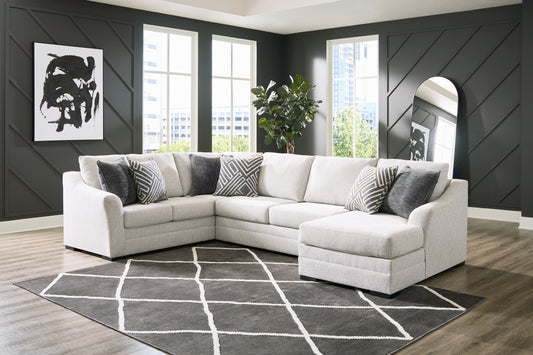 The Furniture Outlets - Ashley Furniture - Koralynn Sectional - RAF 3-Piece Sectional with Chaise / Stone - 54102S1