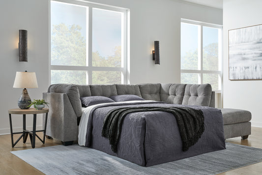 The Furniture Outlets - Ashley Furniture - Marleton Sectional - RAF 2-Piece Sleeper Sectional with Chaise / Gray - 55305S3