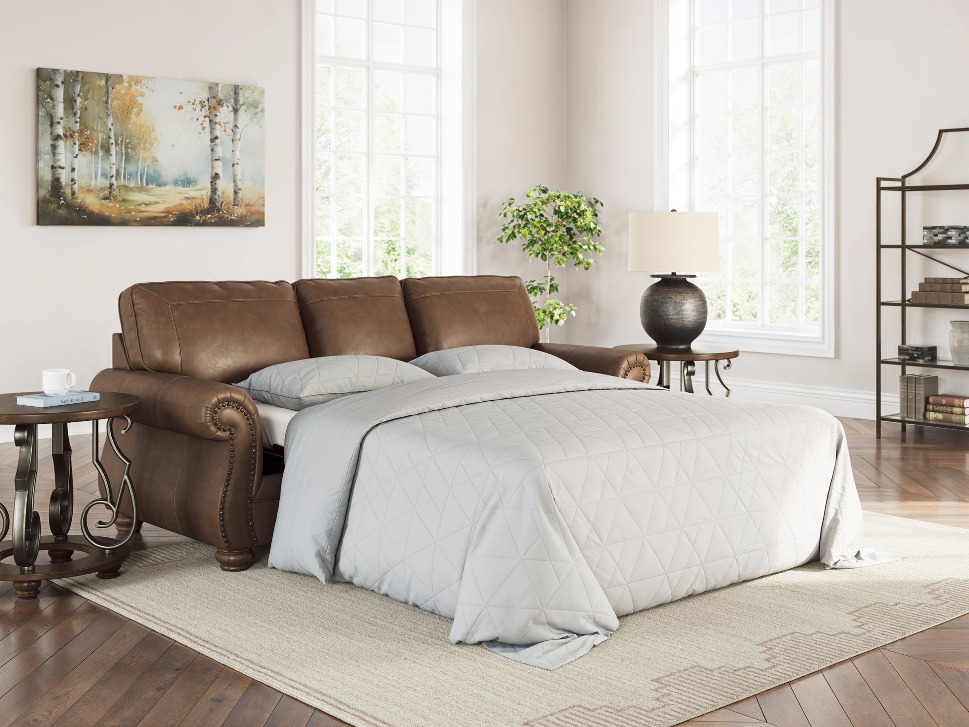 The Furniture Outlets - Ashley Furniture - Chasemore Living Room - Queen Sofa Sleeper / Earth - PC5590239