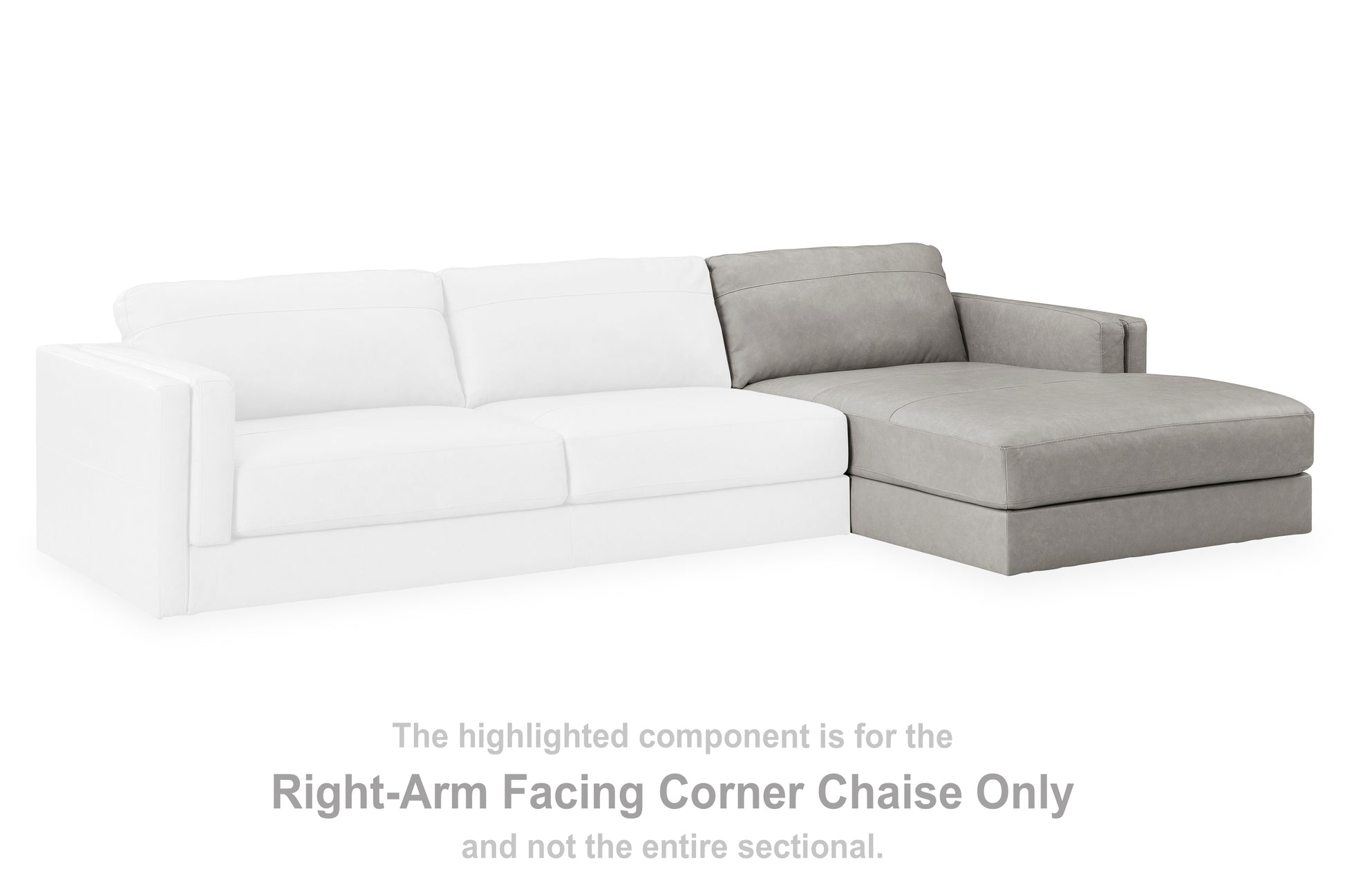 The Furniture Outlets - Ashley Furniture - Amiata Sectional - RAF Corner Chaise / Glacier - 5740417
