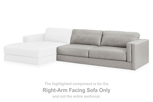 The Furniture Outlets - Ashley Furniture - Amiata Sectional - LAF 2-Piece Sectional with Chaise / Glacier - 57404S2