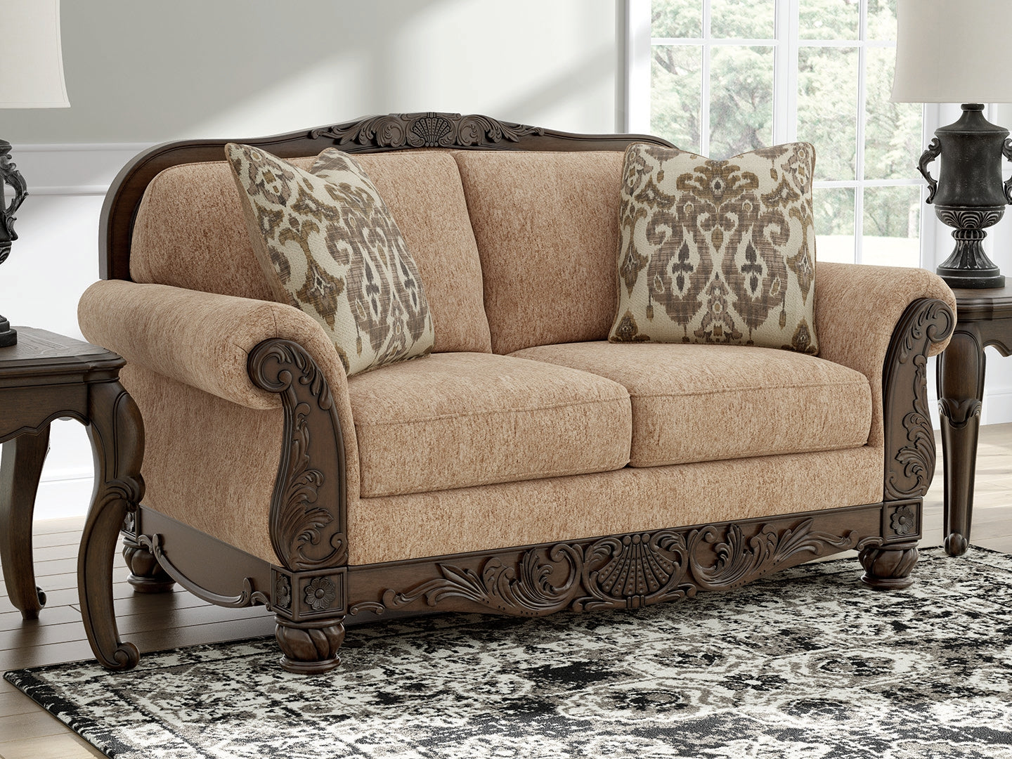 The Furniture Outlets - Ashley Furniture - Chelsworth Living Room - Loveseat / Golden - PC5790535