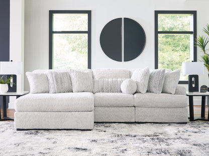 The Furniture Outlets - Ashley Furniture - Cuddle Plush Sectional - 3-Piece Sectional with Chaise / Arctic - PC59106S7