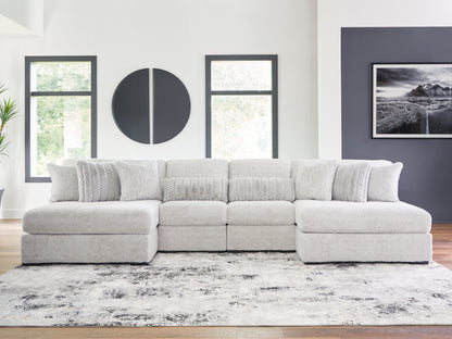 The Furniture Outlets - Ashley Furniture - Cuddle Plush Sectional - 4-Piece Sectional with Chaise / Arctic - PC59106S4