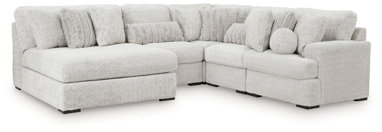 The Furniture Outlets - Ashley Furniture - Cuddle Plush Sectional - 5-Piece Sectional with Chaise / Arctic - PC59106S11