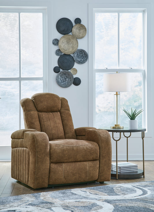 The Furniture Outlets - Ashley Furniture - Wolfridge Living Room - PWR REC Sofa with ADJ Headrest / Brindle - 6070315