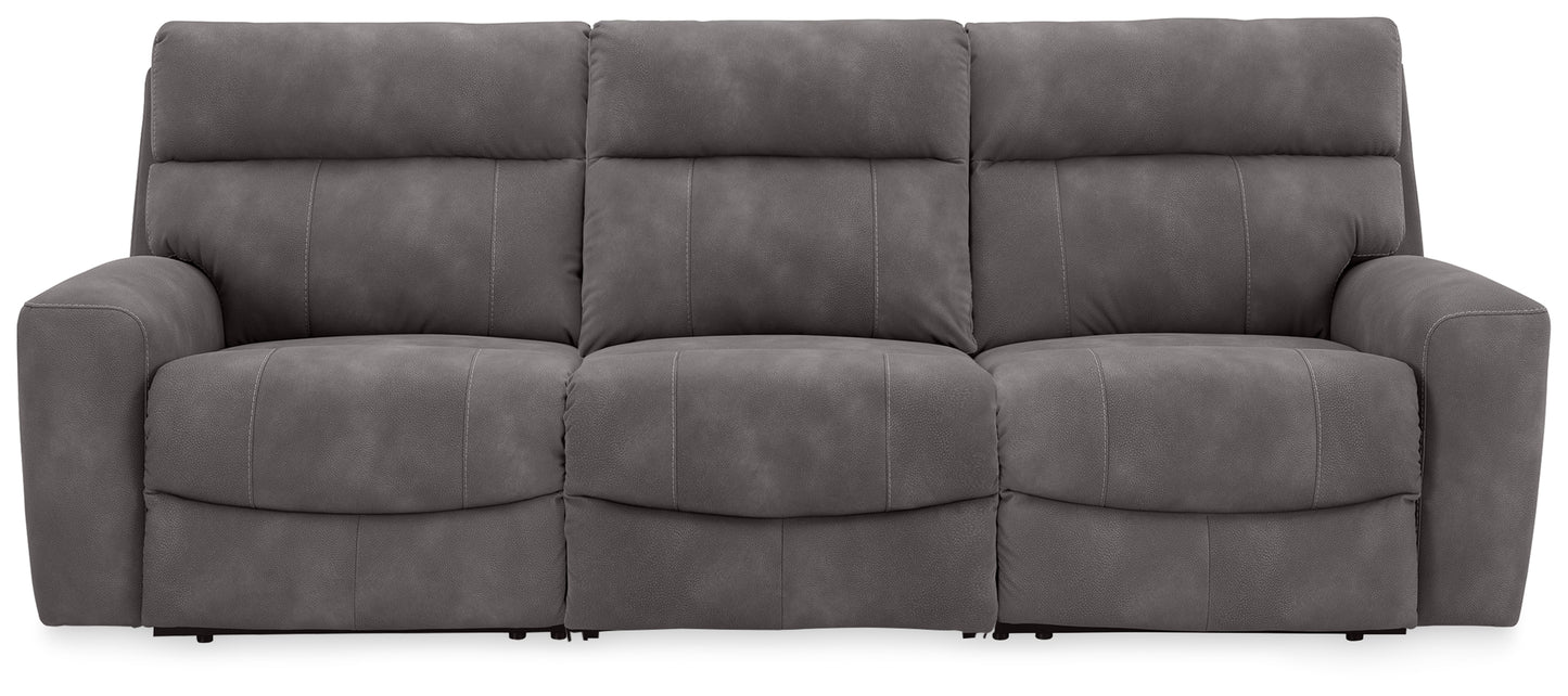 The Furniture Outlets - Ashley Furniture - Next-Gen DuraPella Sectional - 3-Piece Power Reclining Sectional / Slate - 61003S9