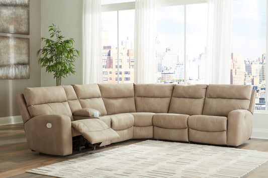 The Furniture Outlets - Ashley Furniture - Next-Gen DuraPella Sectional - 6-Piece Power Reclining Sectional / Sand - 61004S7