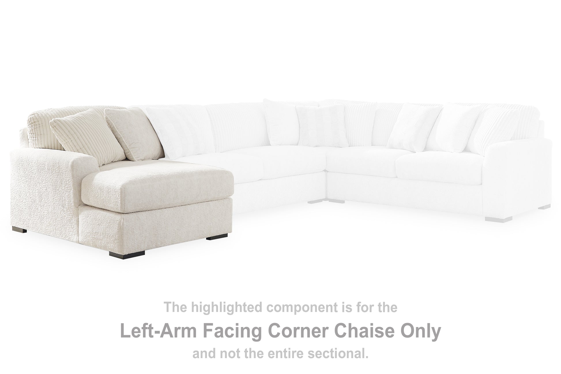 The Furniture Outlets - Ashley Furniture - Chessington Sectional - LAF Corner Chaise / Ivory - 6190416