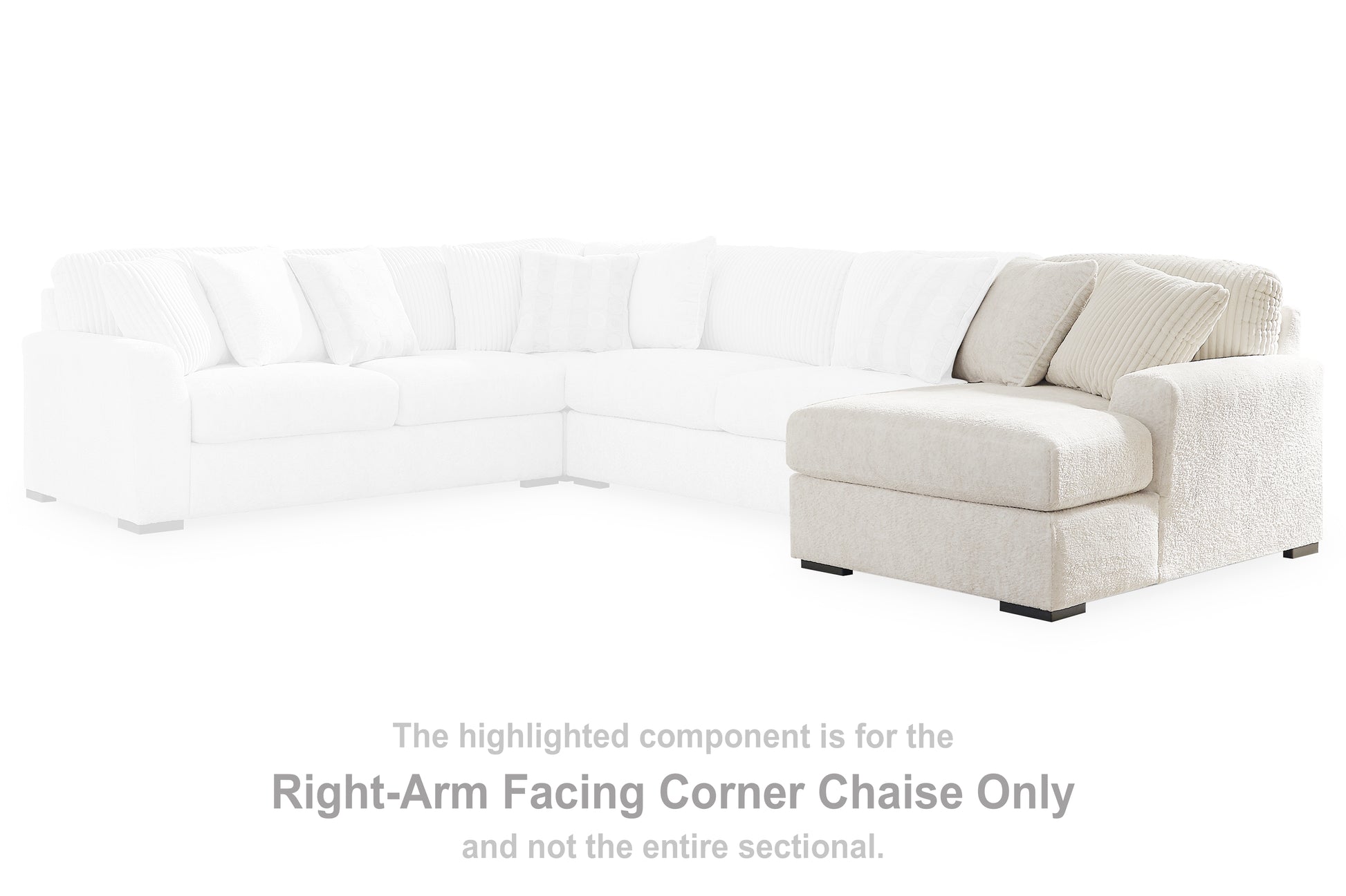 The Furniture Outlets - Ashley Furniture - Chessington Sectional - RAF Corner Chaise / Ivory - 6190417