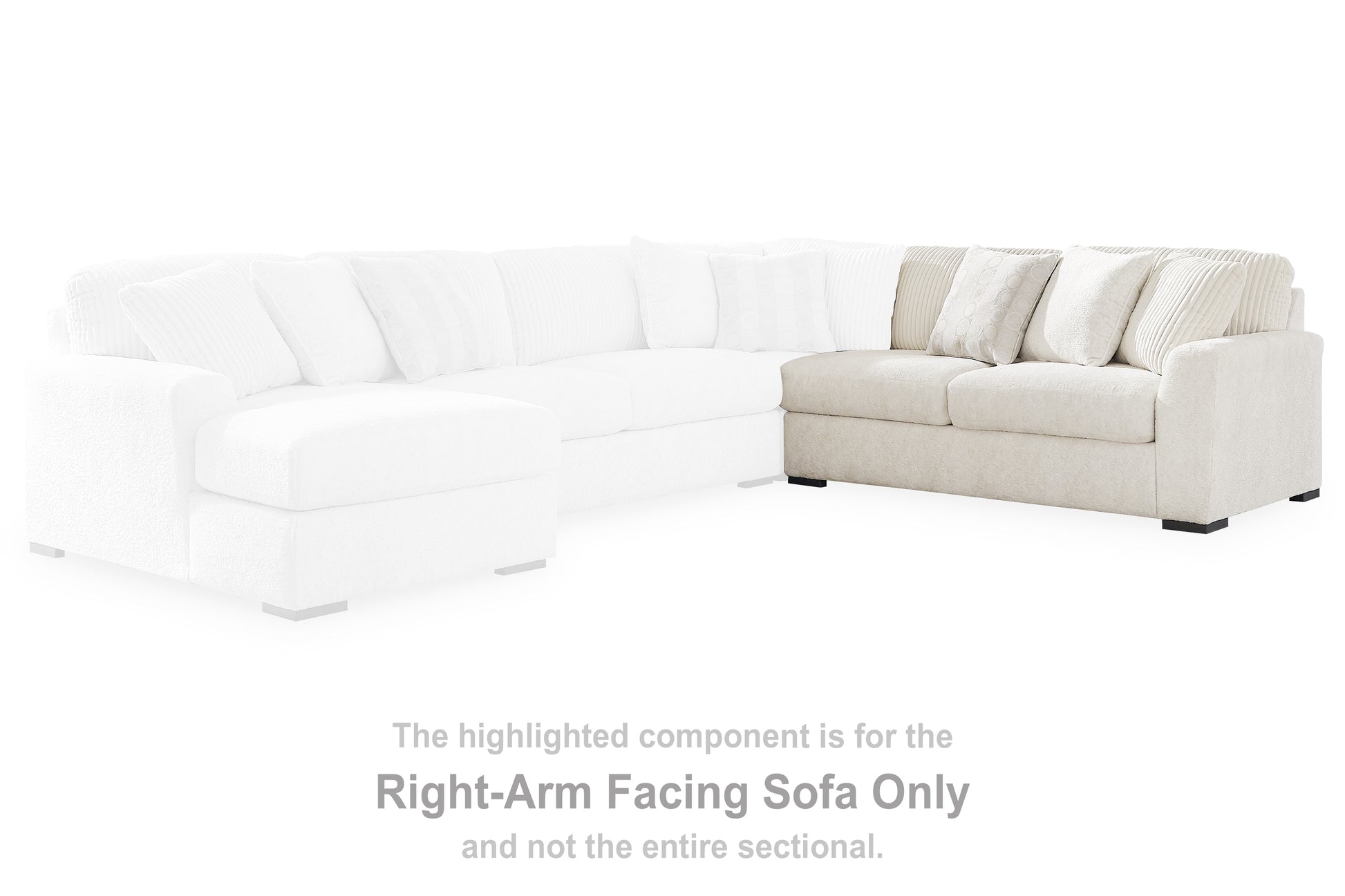 The Furniture Outlets - Ashley Furniture - Chessington Sectional - RAF Sofa / Ivory - 6190467