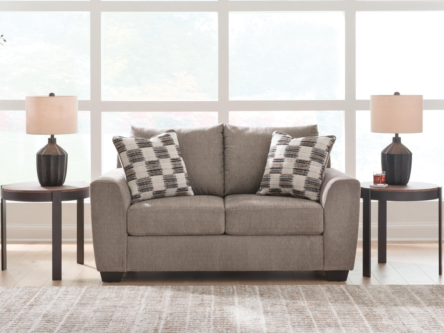 The Furniture Outlets - Ashley Furniture - Loreo Living Room - Loveseat / Truffle - 6310235