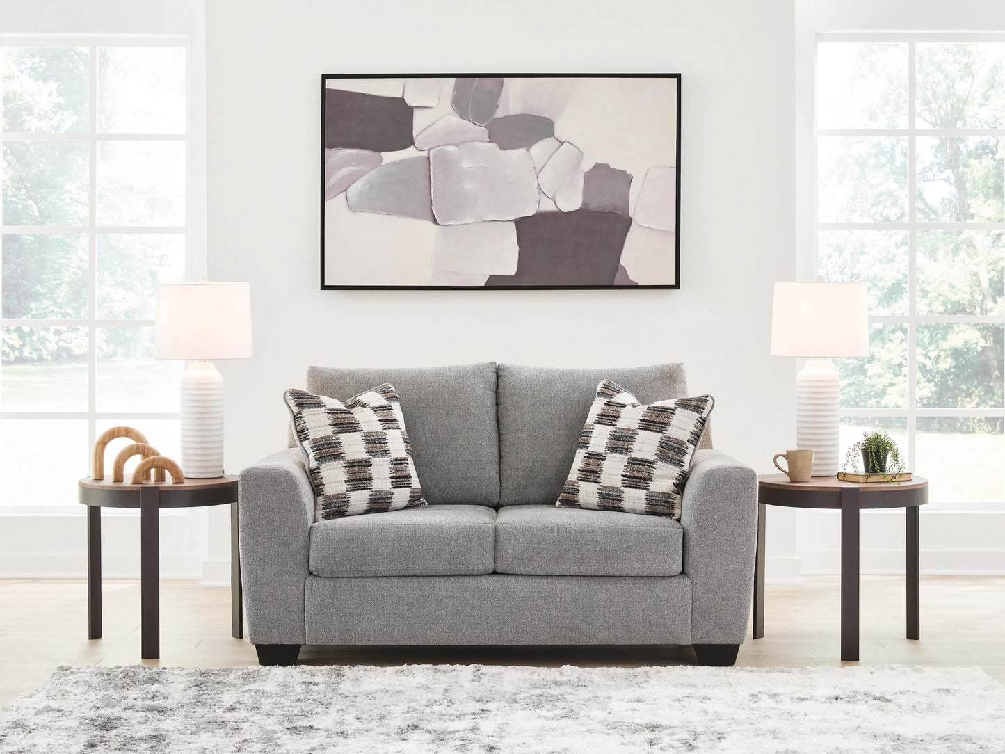 The Furniture Outlets - Ashley Furniture - Loreo Living Room - Loveseat / Flint - 6310335