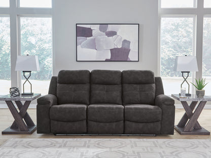 The Furniture Outlets - Ashley Furniture - Brysonview Living Room - Reclining Sofa / Charcoal - 6360588