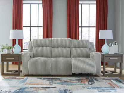 The Furniture Outlets - Ashley Furniture - Forest Lake Living Room - PWR REC Sofa with ADJ Headrest / Alloy - PC6420315