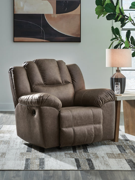 The Furniture Outlets - Ashley Furniture - Lowilla Living Room - Rocker Recliner / Driftwood - PC6450625