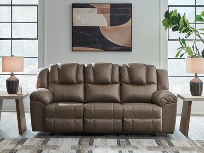 The Furniture Outlets - Ashley Furniture - Lowilla Living Room - Reclining Sofa / Driftwood - PC6450688