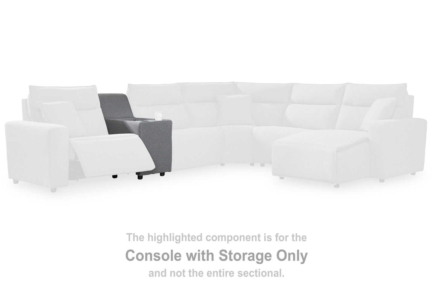 The Furniture Outlets - Ashley Furniture - ModMax II Sectional - Console / Salt and Pepper - 6590657
