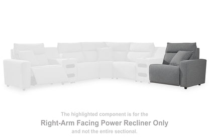 The Furniture Outlets - Ashley Furniture - ModMax II Sectional - RAF Zero Wall Power Recliner / Salt and Pepper - 6590662