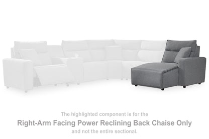The Furniture Outlets - Ashley Furniture - ModMax II Sectional - RAF Press Back Power Chaise / Salt and Pepper - 6590697