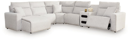 The Furniture Outlets - Ashley Furniture - ModMax II Sectional - 6-Piece Reclining Sectional with Chaise and Audio Console / Stone - 65907S29
