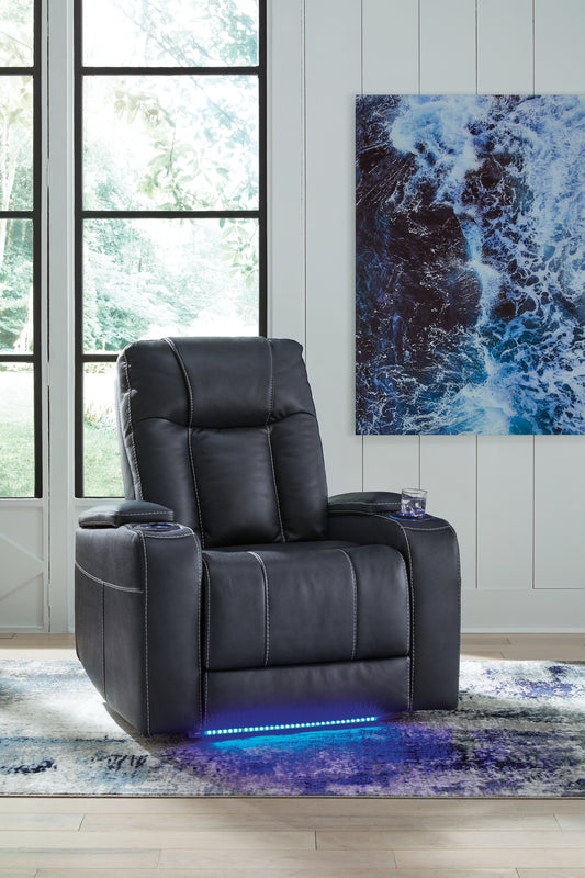 The Furniture Outlets - Ashley Furniture - Feazada Living Room - PWR Recliner/ADJ Headrest / Shadow - 6620513