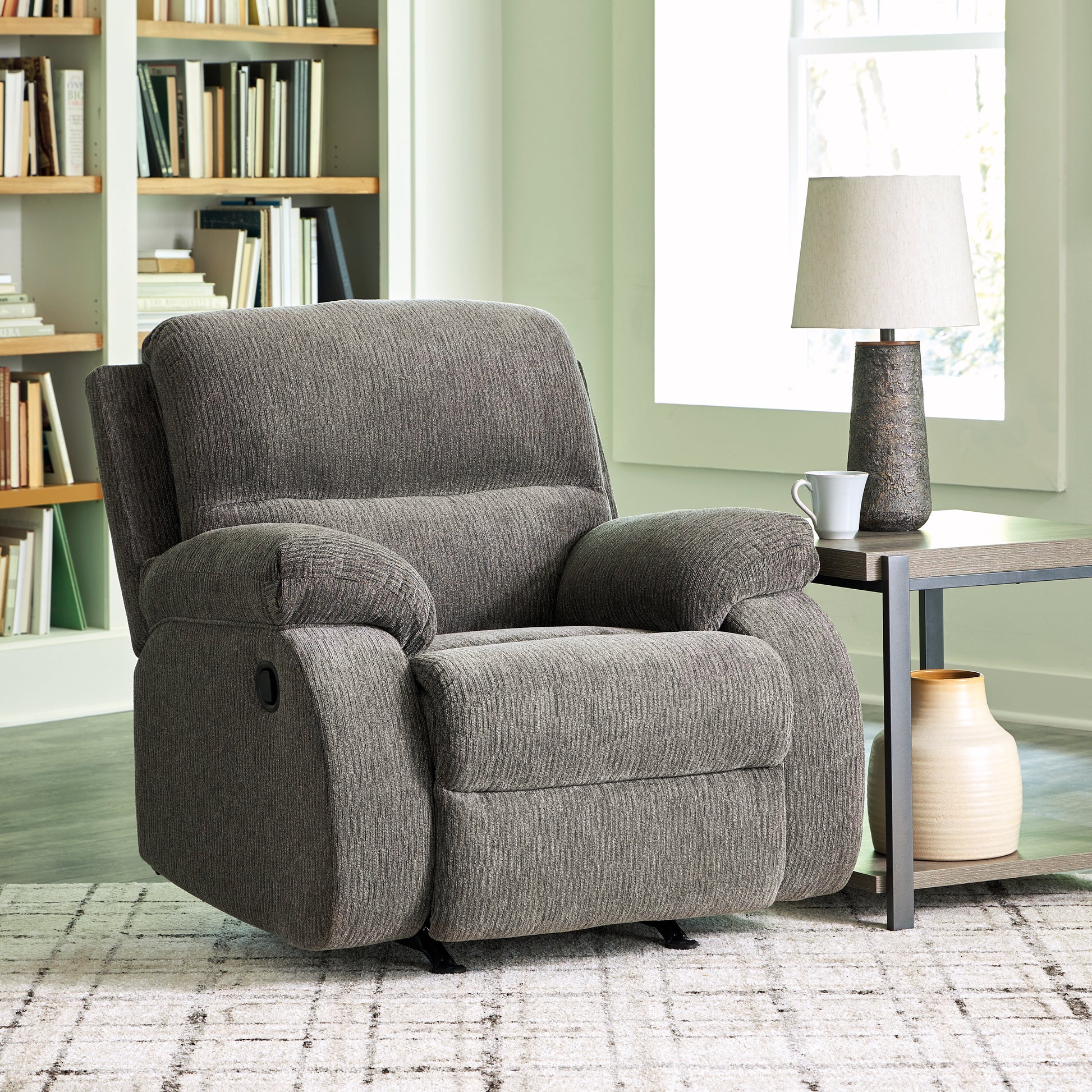 The Furniture Outlets - Ashley Furniture - Scranto Living Room - Rocker Recliner / Brindle - 6650225
