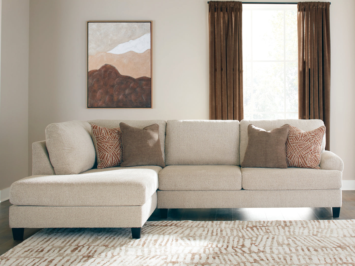 The Furniture Outlets - Ashley Furniture - Steelwater Retreat Sectional - RAF 2-Piece Sectional with Chaise / Latte - 66704S1